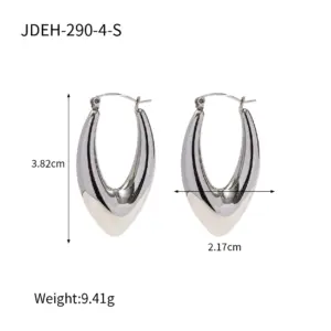 Stainless Steel Water Drop Hoop Earrings 16 S183f342db33948dfbc219bd82d02d760X