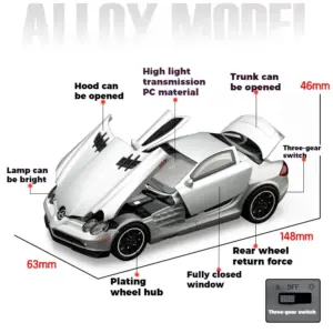 Mercedes-Benz SLR 722S Model Car 1:32 Alloy 12 S185301cfc5514a7ab89502b6c41b1a19z