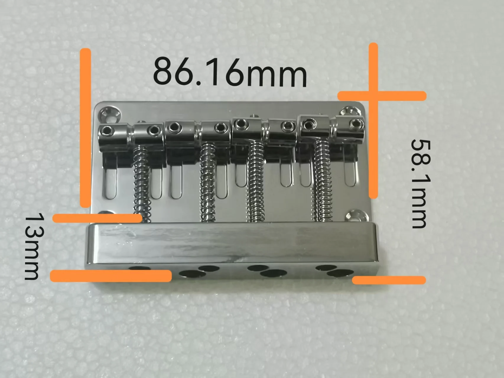 Chrome Vintage Bass Bridge for 4-String Guitars 6 Chrome Vintage Bass Bridge for 4-String Guitars - Image 6