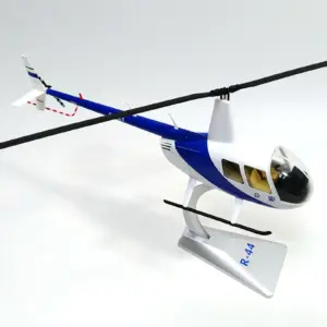 White and Blue R44 Helicopter Model Display 8 S187231b6a989456da81911084f32cff3a