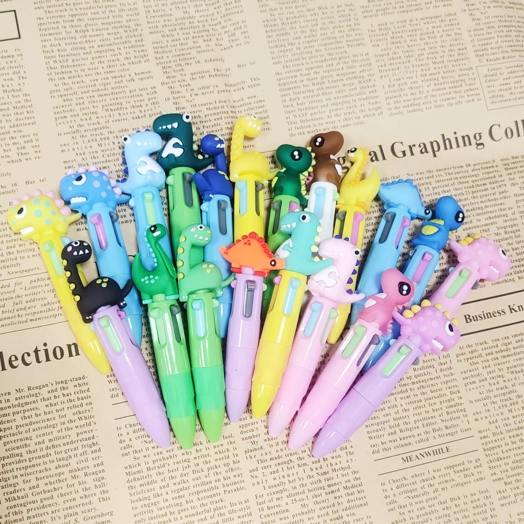 Colorful Dinosaur Mini Ballpoint Pen Set 4 Colorful Dinosaur Mini Ballpoint Pen Set - Image 4