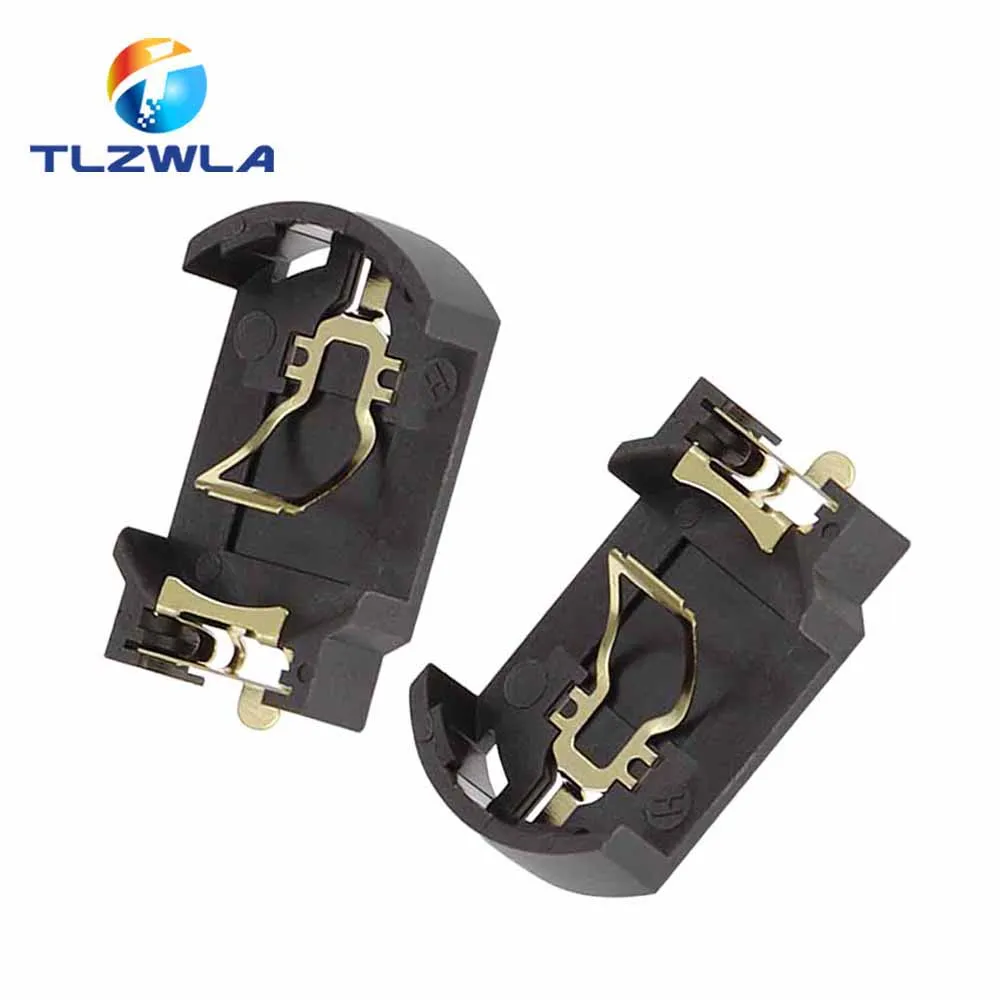 Black Plastic CR2032 Battery Holder Set of 10 4 Black Plastic CR2032 Battery Holder Set of 10 - Image 4