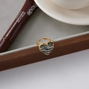 Stainless Steel Heart-Shaped Adjustable Ring 12 S18ad3f1b71e34ac4ba359c4bcc0843cd9