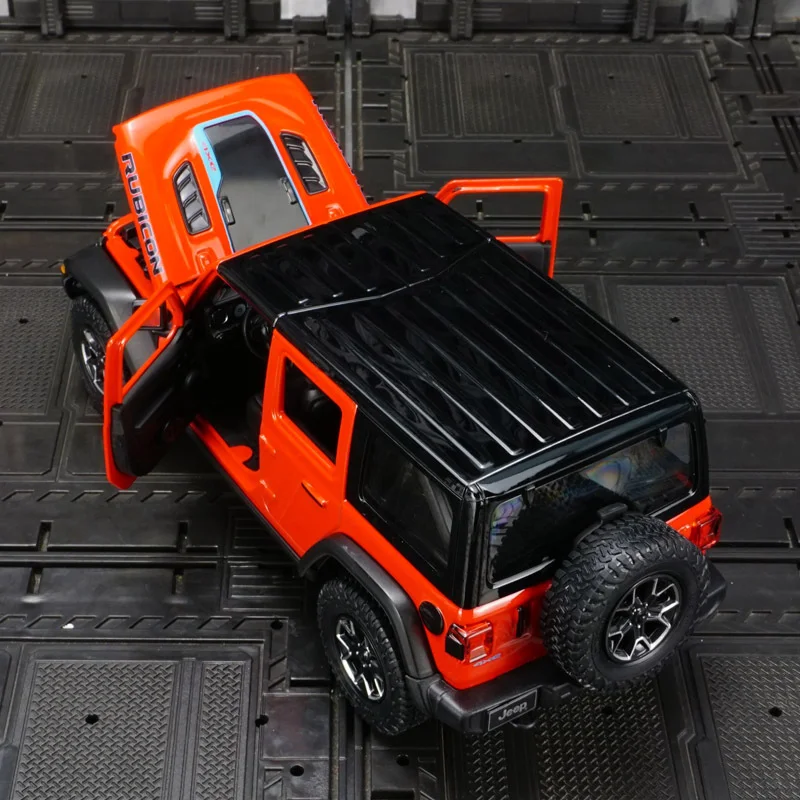 Red 1:24 Jeep Wrangler Rubicon Diecast Model 5 Red 1:24 Jeep Wrangler Rubicon Diecast Model - Image 5