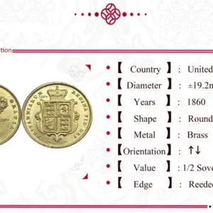 Victorian Brass Coin Replica of Queen Victoria 1860 11 S18e3445598f24dee89a527aaf6fbcecdR