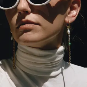 Stainless Steel Pearl Drop Earrings 8 S18e6e047506146e3ba214cd650298635w