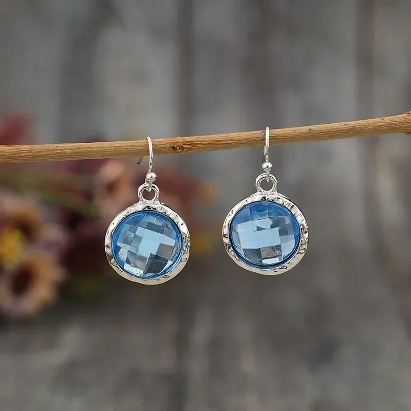 Silver Blue Drop Earrings for Women 2 Silver Blue Drop Earrings for Women - Image 2