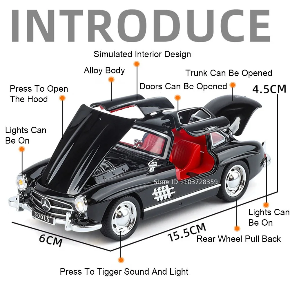 Mercedes-Benz SLR 772S 1:32 Diecast Model 6 Mercedes-Benz SLR 772S 1:32 Diecast Model - Image 6