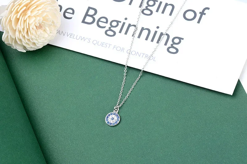 Silver Zircon Pendant Necklace for Women 2 Silver Zircon Pendant Necklace for Women - Image 2
