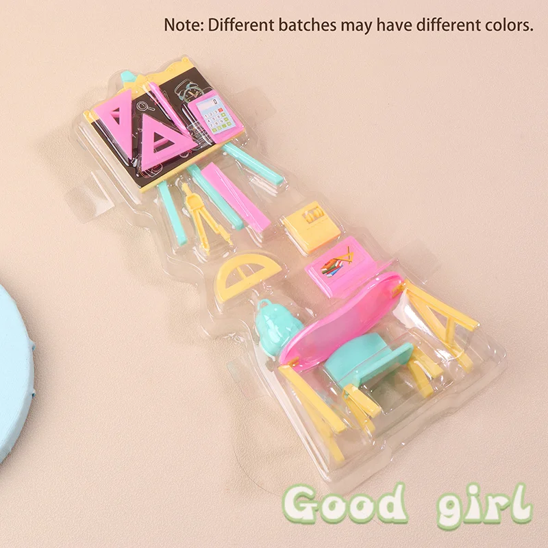 Miniature Pink Study Table with Accessories 5 Miniature Pink Study Table with Accessories - Image 5