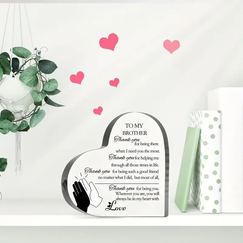 Brother Appreciation Heart Plaque for Desk 6 Brother Appreciation Heart Plaque for Desk - Image 6