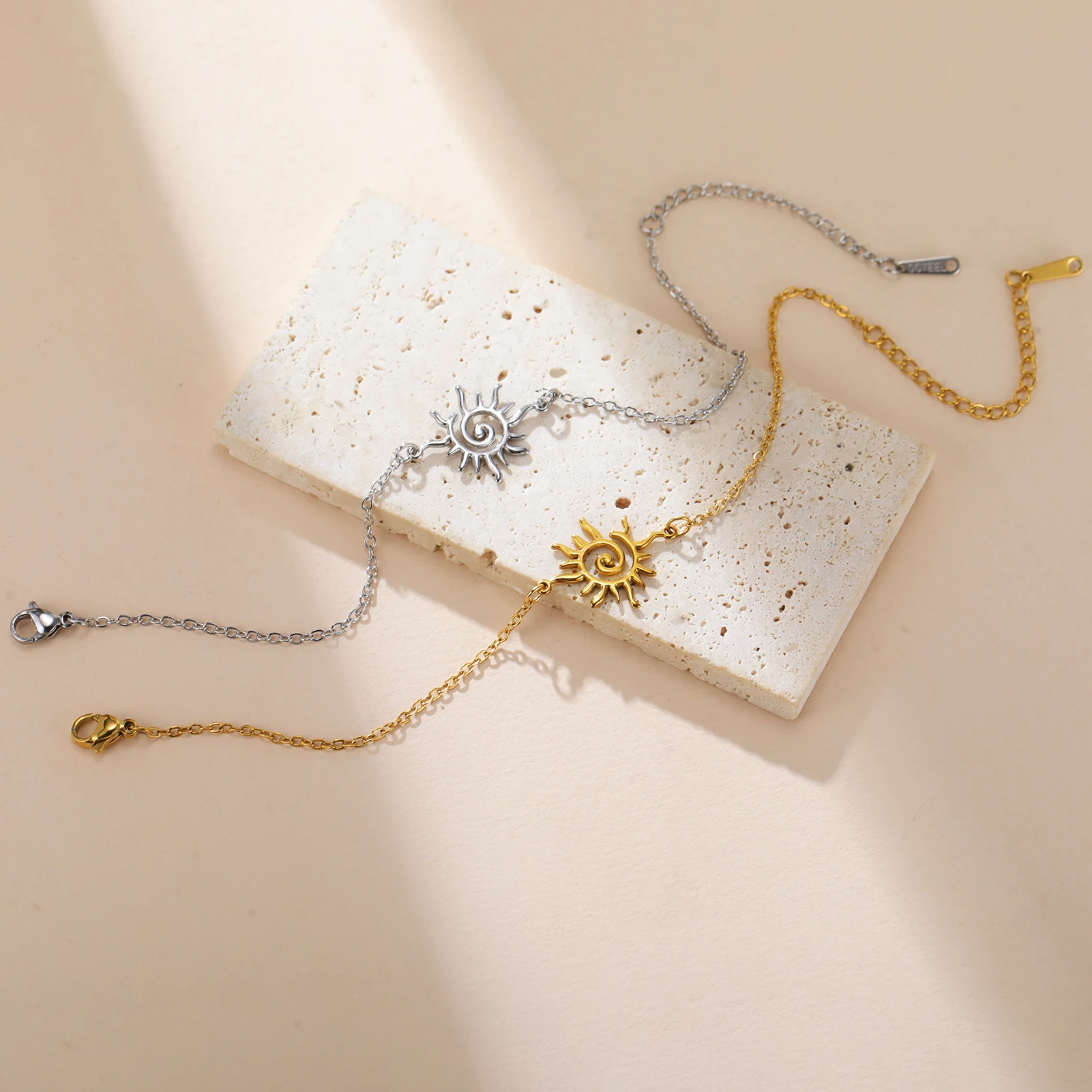 Celestial Spiral Sun Charm Bracelet for Women 3 Celestial Spiral Sun Charm Bracelet for Women - Image 3