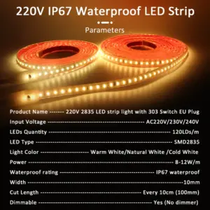 Outdoor Waterproof 120 SMD 2835 LED Strip Light 10 S192e7e0b4a2845088ff23a27ca7fdfe3h