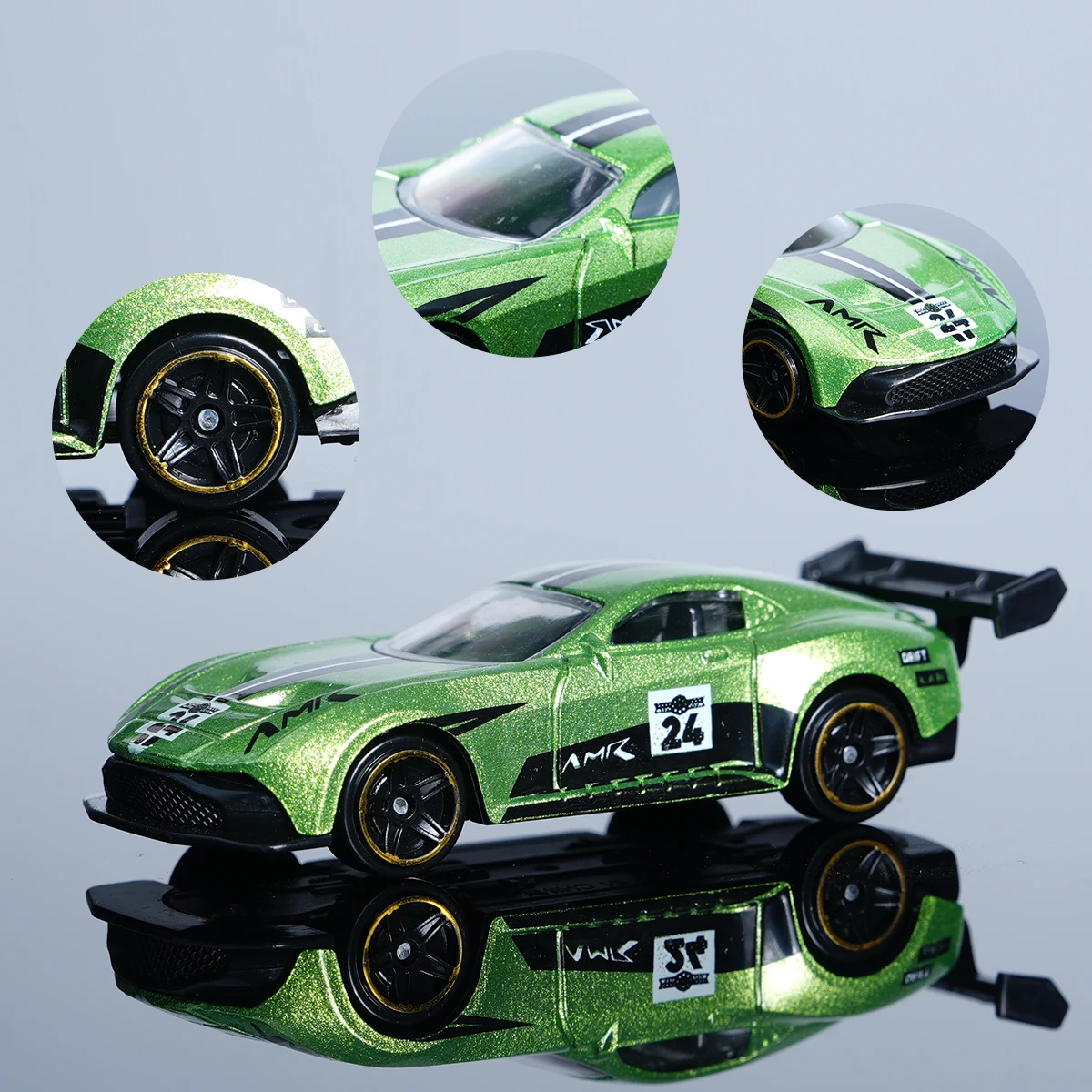 Vibrant Green 1:64 Sports Car Model for Collectors 2 Vibrant Green 1:64 Sports Car Model for Collectors - Image 2