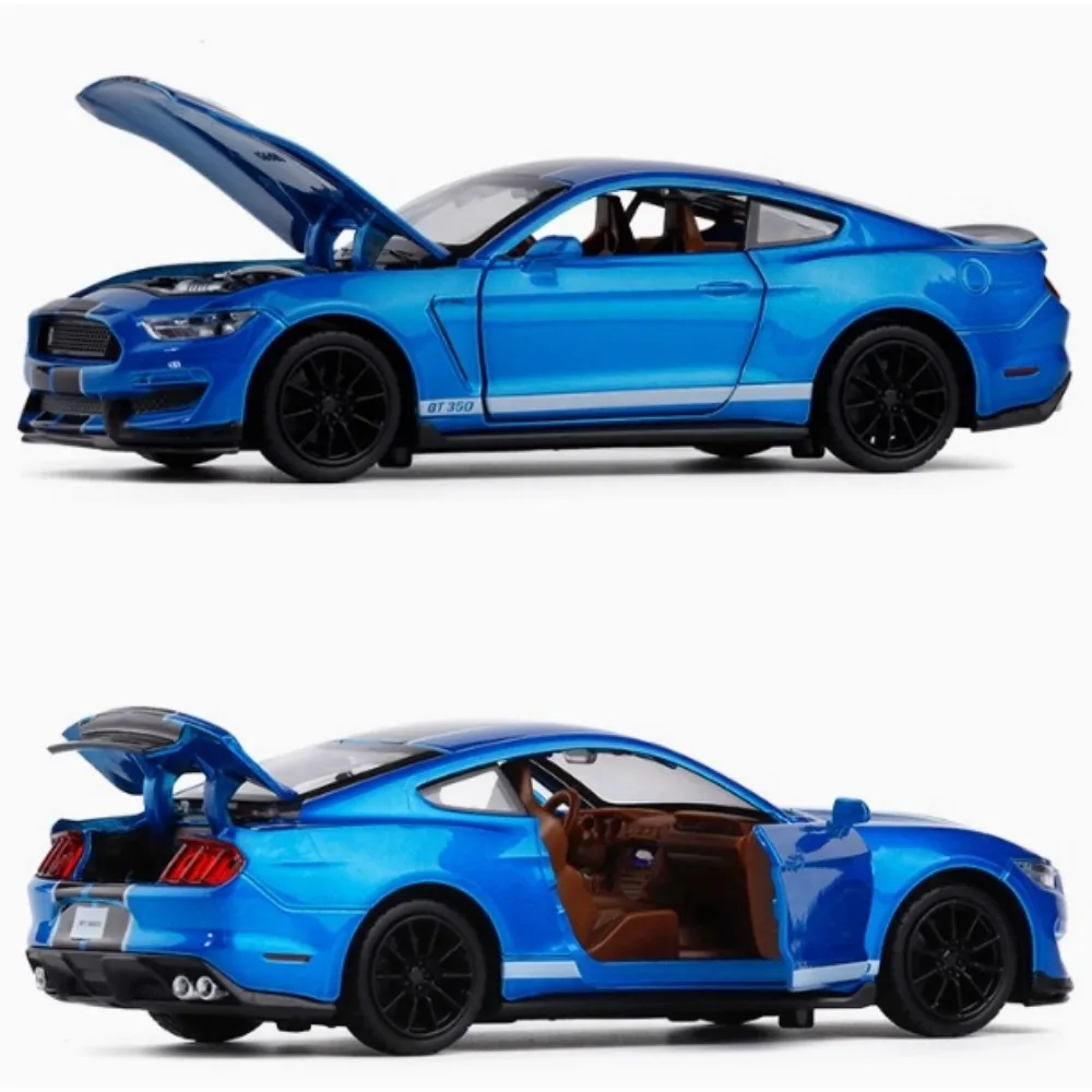 Vibrant Blue Ford Mustang Shelby GT350 Toy Model 5 Vibrant Blue Ford Mustang Shelby GT350 Toy Model - Image 5