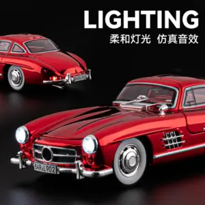 Mercedes-Benz 300SL 1/24 Die-Cast Model in Gold 10 S195ad994e339435280cc7a09f98e996aX