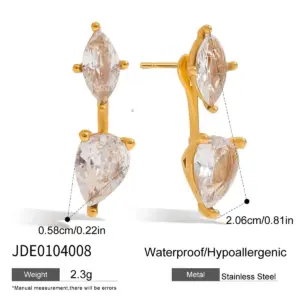 Stainless Steel Gold Waterdrop Earrings for Women 13 S1972918b85344e838815edb27119763eE