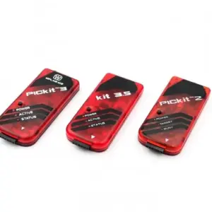 Red PICkit 3 Programmer for PIC microcontrollers
