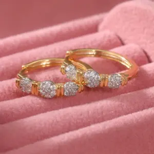 Gold Copper Alloy Hoop Earrings with Zirconia 9 S19bd455f28044168ad037154e4f2653eI