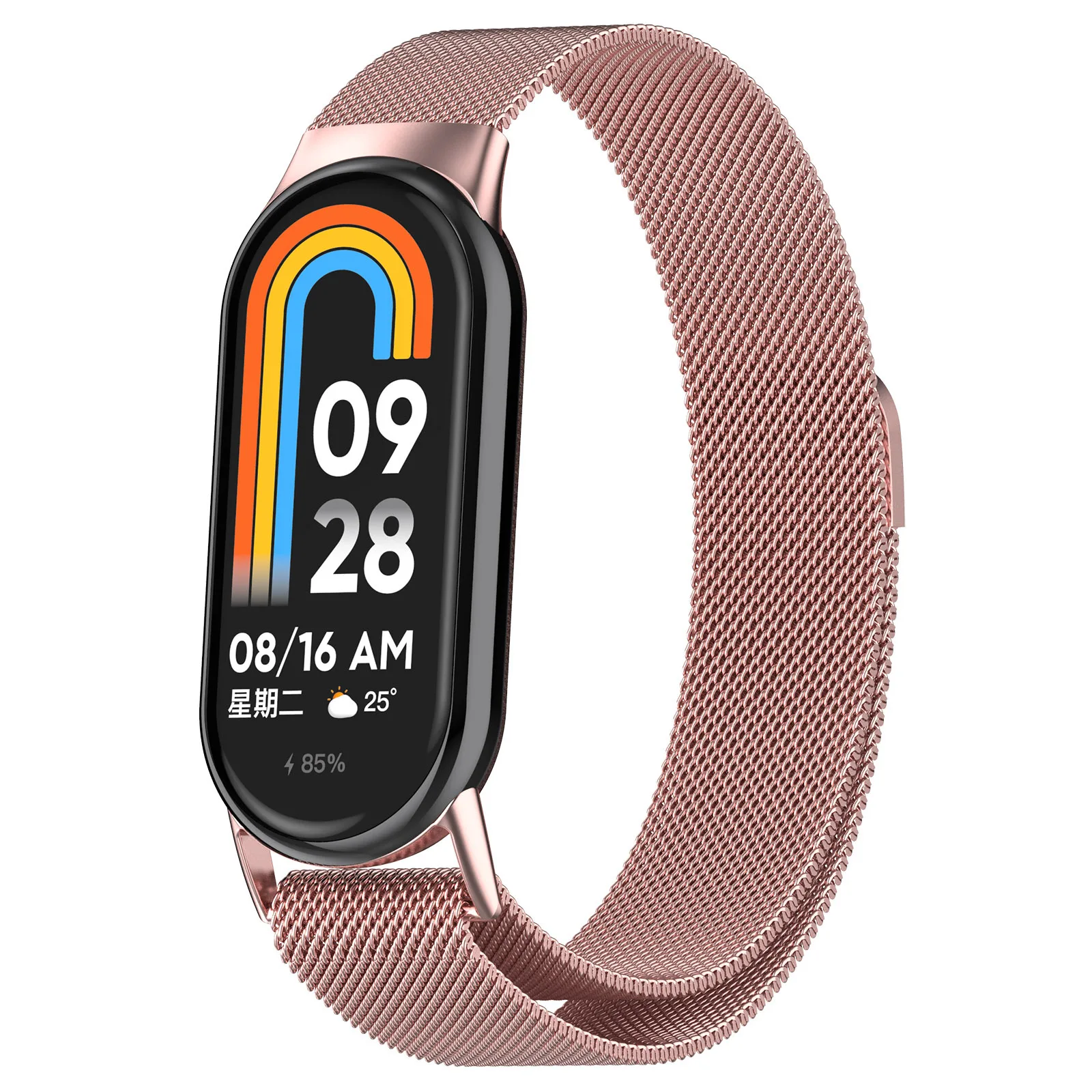 Stainless Steel Milanese Loop Strap for Xiaomi Mi Bands 8 Stainless Steel Milanese Loop Strap for Xiaomi Mi Bands - Image 8