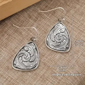 Vintage Silver Geometric Drop Earrings for Women 7 S19e1aa5390924836b91ff544add1e6f3B