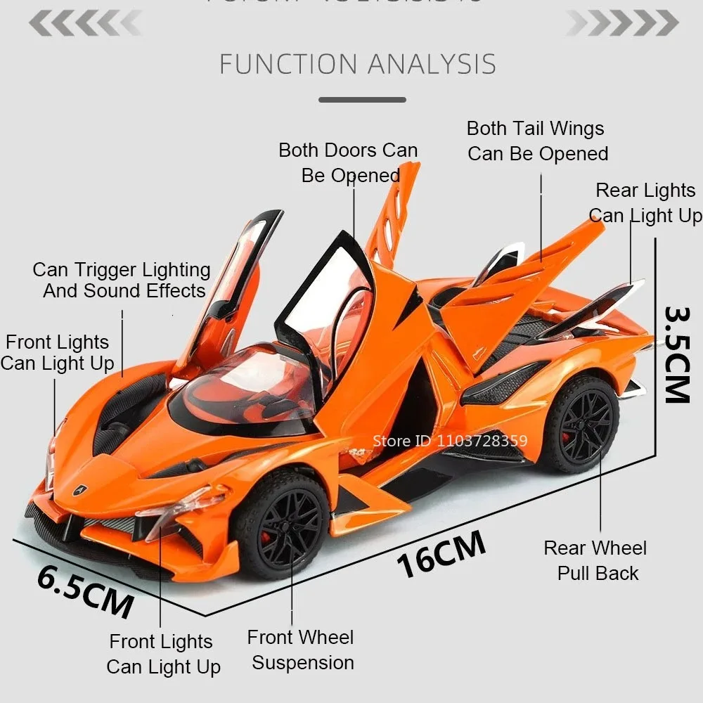 Black Apollo EVO Miniature Sports Car Model 2 Black Apollo EVO Miniature Sports Car Model - Image 2