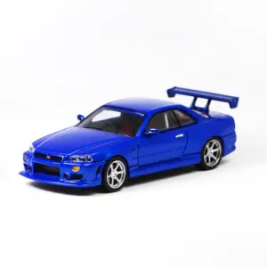 Diecast R34 C-West Sports Car Model 1:64 Scale 8 S1a0b283213094c1bb0a76153f129a5beb