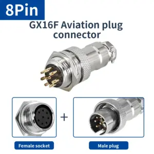 GX16MF Aviation Plug Connectors Set (2-8 Pins) 16 S1a0c93e946db434986926c2ff119957ea