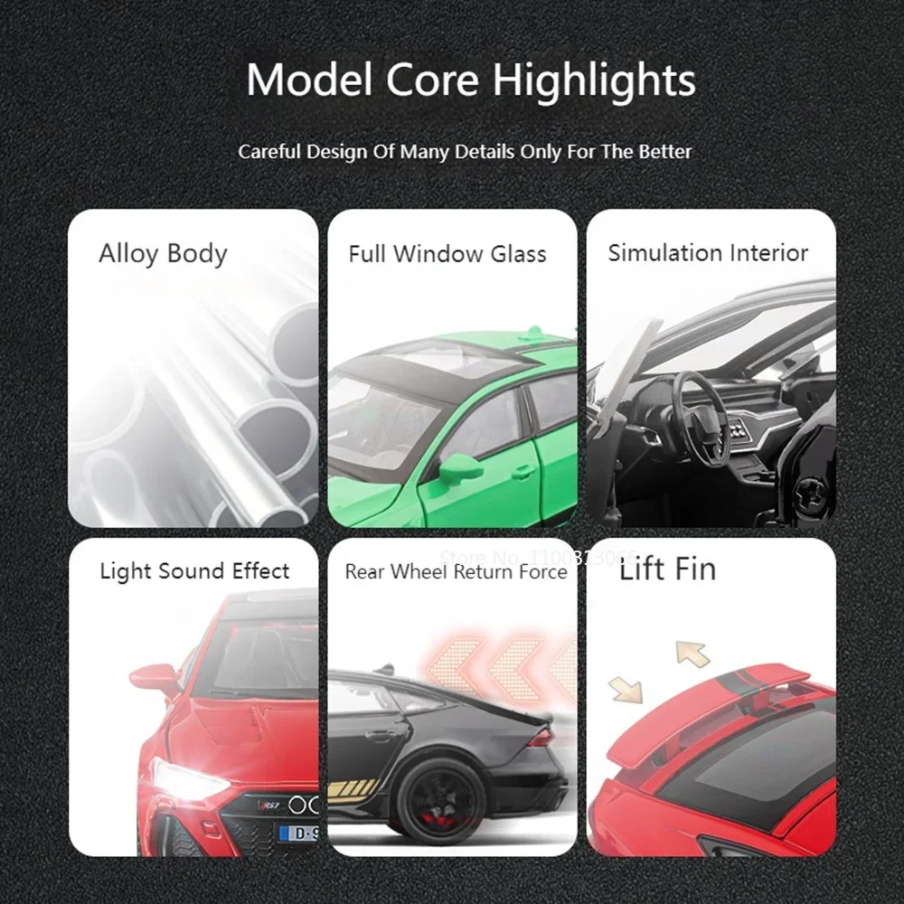 1/32 Scale RS7 Diecast Model Car 5 1/32 Scale RS7 Diecast Model Car - Image 5