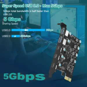 PCIe USB Expansion Card with 5 Ports 8 S1a2fff25a0ec4b609558912ec234f8afE