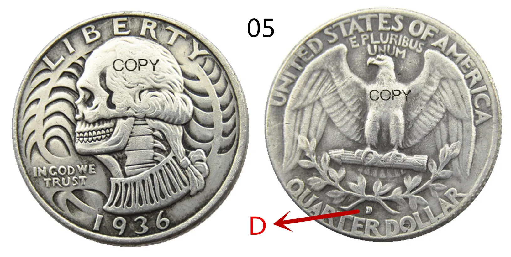 Vintage-Inspired Zombie Skeleton Coin 4 Vintage-Inspired Zombie Skeleton Coin - Image 4