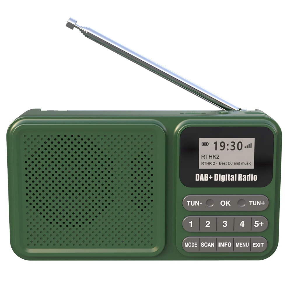 Green Portable DAB+ Radio with Bluetooth 7 Green Portable DAB+ Radio with Bluetooth - Image 7