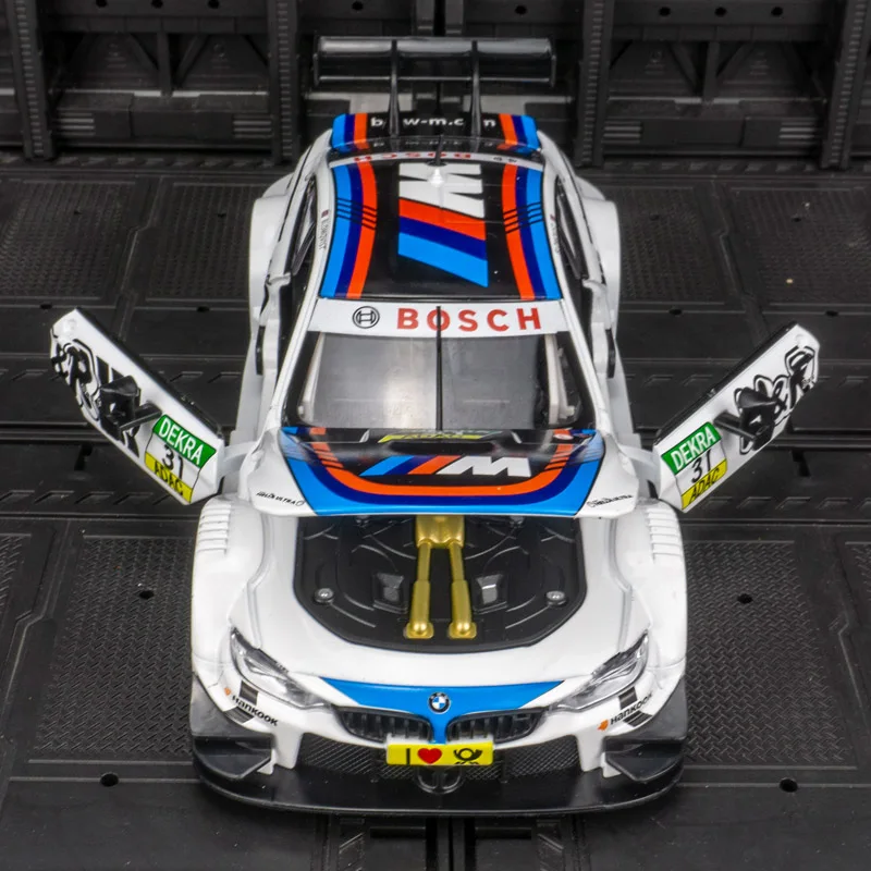 BMW M4 DTM Diecast Model 1:24 Scale Yellow 5 BMW M4 DTM Diecast Model 1:24 Scale Yellow - Image 5