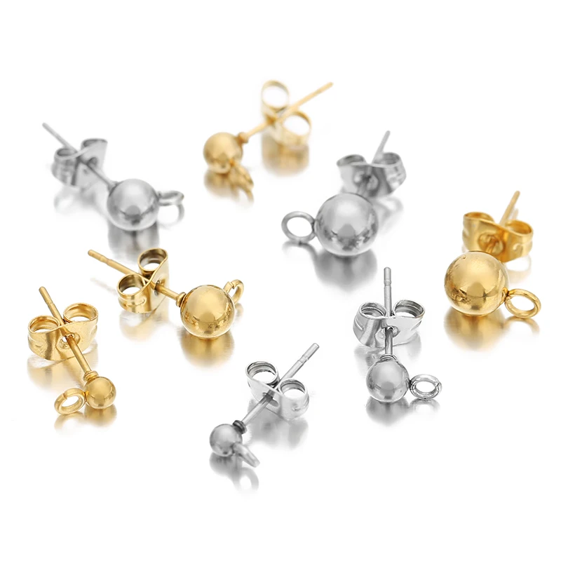 Gold Stainless Steel Earring Findings Set 4 Gold Stainless Steel Earring Findings Set - Image 4