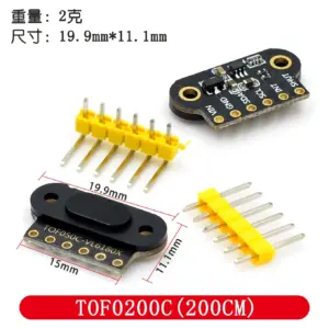 Black ToF Laser Ranging Sensor Module (50cm, 2m, 4m) 15 S1ababda31dcf44ff99e836b2a7e81268W