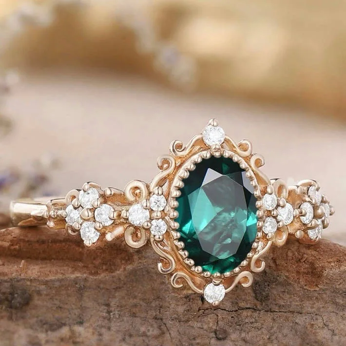 Elegant Gold and Silver Women's Ring with Gemstone 5 Elegant Gold and Silver Women's Ring with Gemstone - Image 5