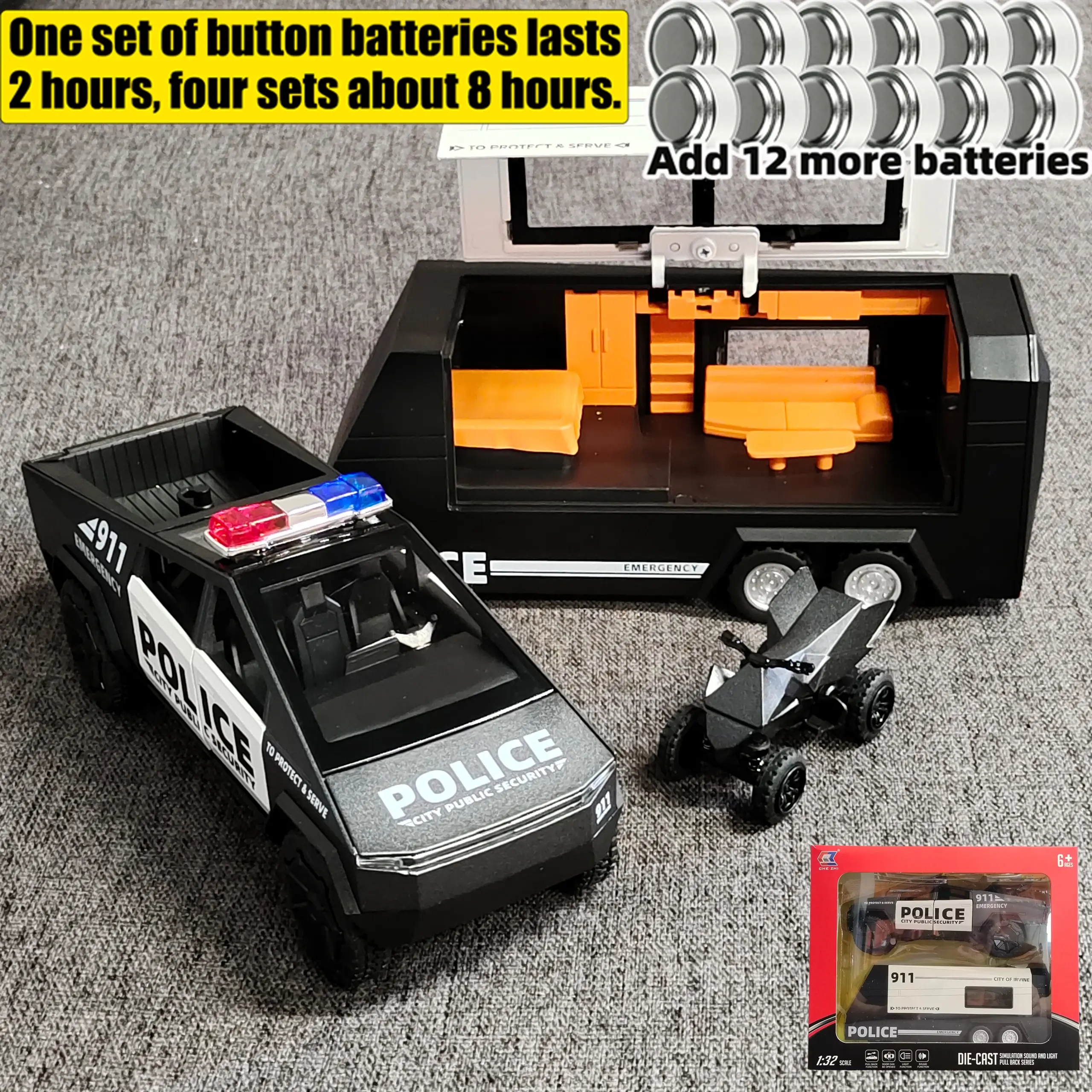 Police Off-Road Pickup Model 1:32 Scale 9 Police Off-Road Pickup Model 1:32 Scale - Image 9