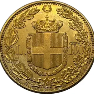 Italy 1888 100 Lire Antique Replica Coin 7 S1b24f2b3add34b459c12d35733339f88L