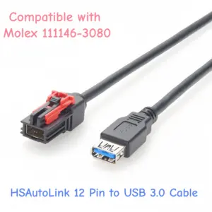 Automotive USB 3.0 to 12-pin ECU Cable