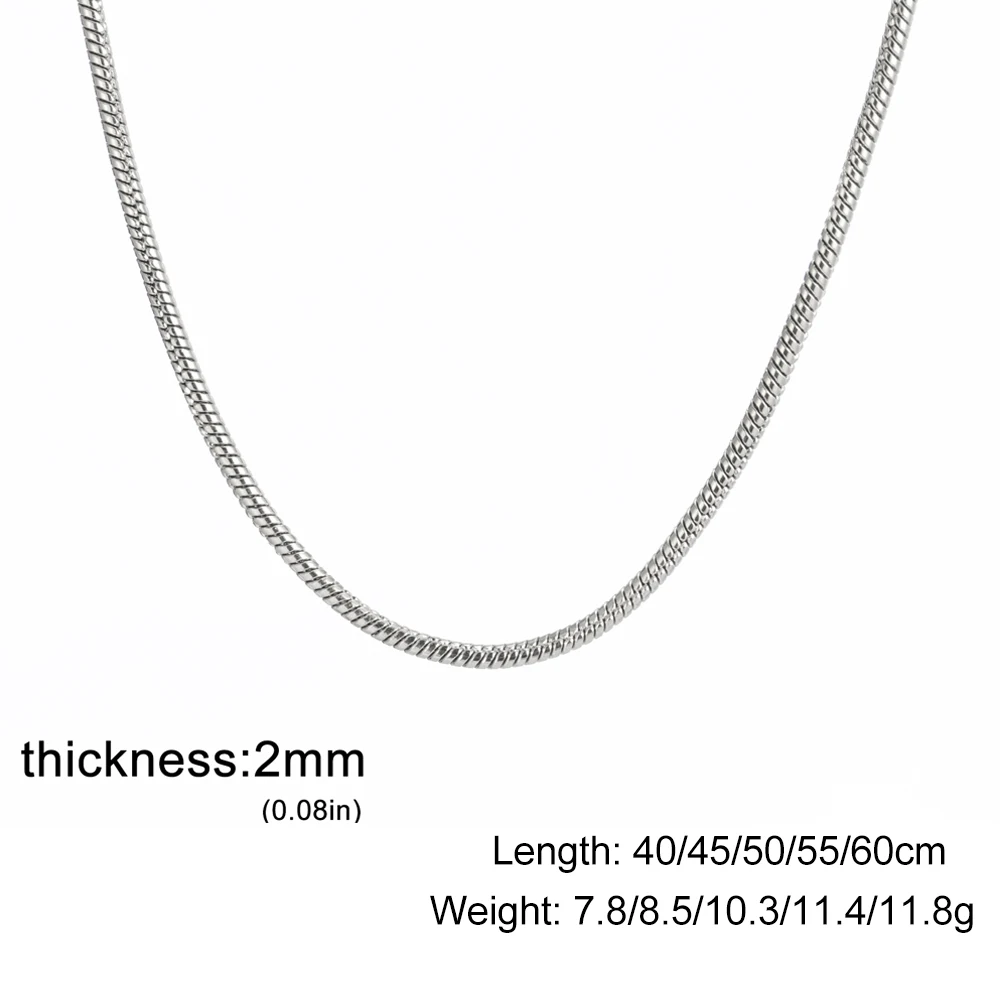 Gold Stainless Steel Snake Chain Necklace 40-60cm 7 Gold Stainless Steel Snake Chain Necklace 40-60cm - Image 7