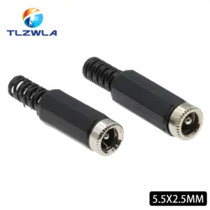 Set of 10 Female DC Power Jack Plugs 5.5×2.1/2.5mm 7 S1b618e91d9974936b1946859da8166ebM