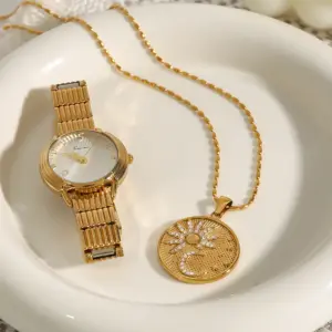 Stainless Steel Moon and Star Necklace 9 S1b737db6d51c4677abe96e6031387e51O