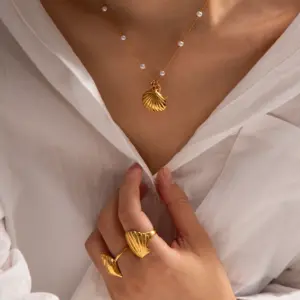 Seaside Charm 45cm Stainless Steel Necklace 10 S1b94404c16cc43a2a3d47372e513571bt