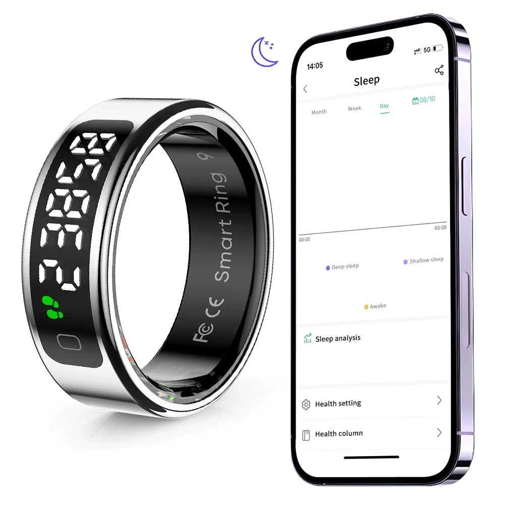 Stainless Steel Smart Ring for Health Monitoring 2 Stainless Steel Smart Ring for Health Monitoring - Image 2