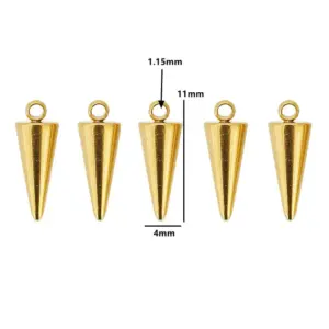 Stainless Steel Cone Charms Set of 10 16 S1bd8fc42cba540b3962f0cada97894b37