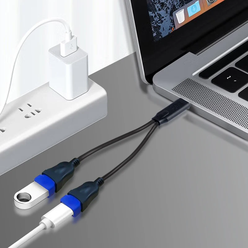 Dual USB 2.0 Splitter Cable with Charging 4 Dual USB 2.0 Splitter Cable with Charging - Image 4