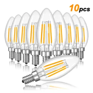 Vintage LED Candle Bulbs Set of 10