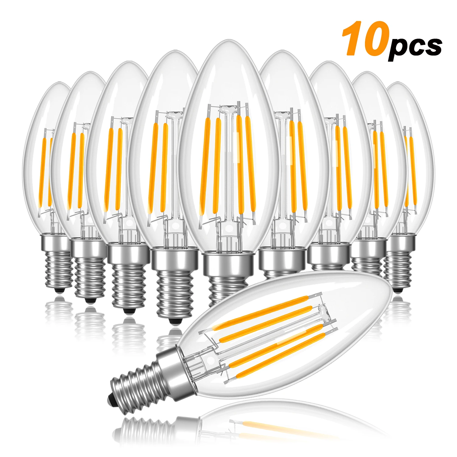 Vintage LED Candle Bulbs Set of 10 1 Vintage LED Candle Bulbs Set of 10