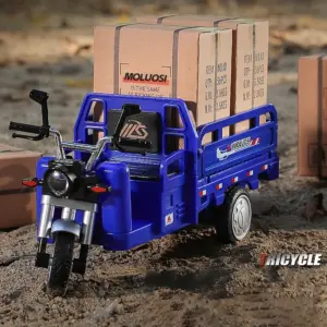 Bright Red Diecast Tricycle Model Collection 12 S1c06e2e0b0874193bdef9b4b7eff1be6B