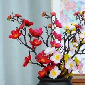 Artificial Plum Blossom Arrangement - 30cm Set 14 S1c56b46f7e634fe28f158035d3d38d834